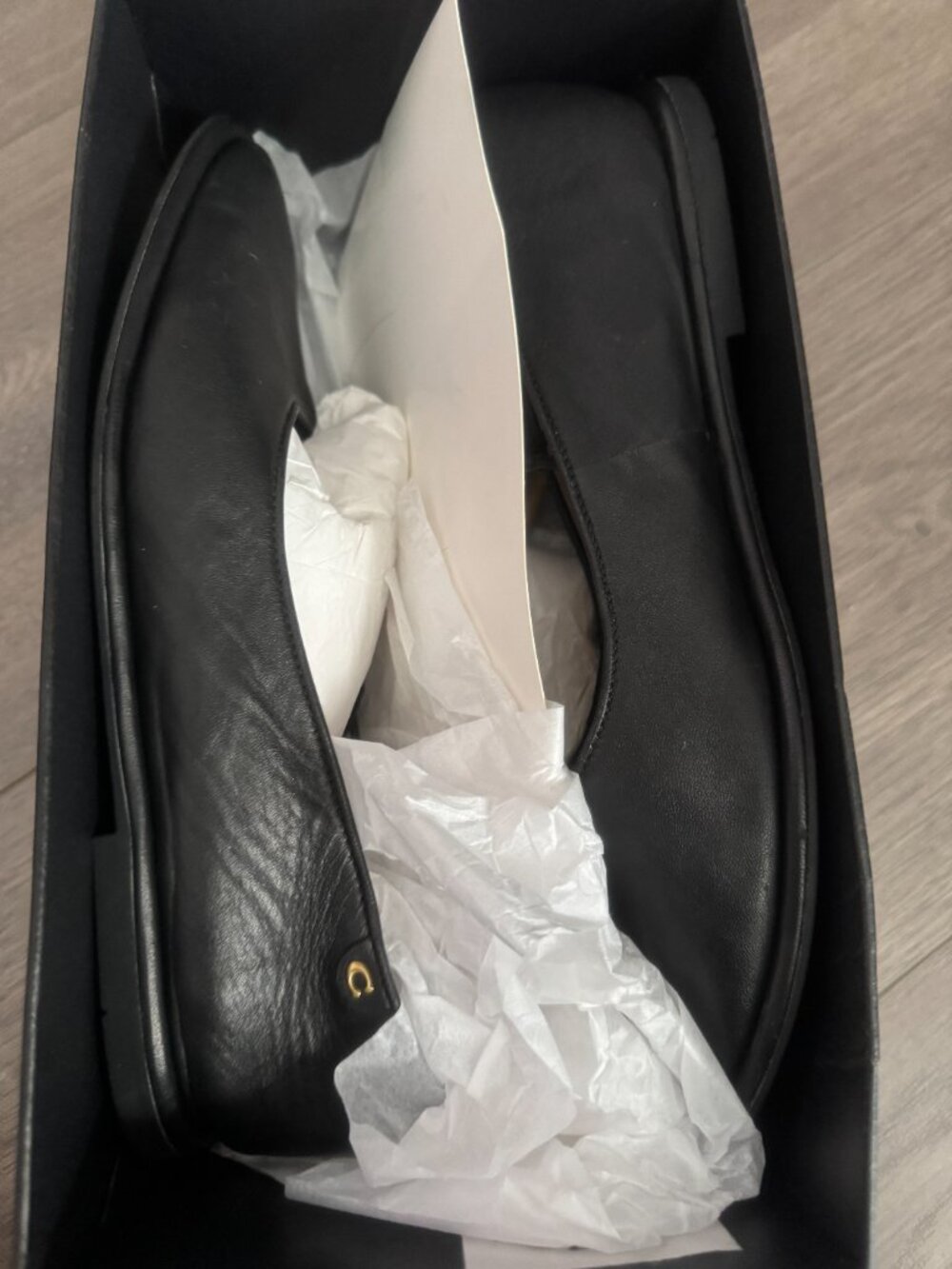 Coach Black Leather Flats | Size 7B | Store Try-On Pair | Read Description - Picture 13 of 16